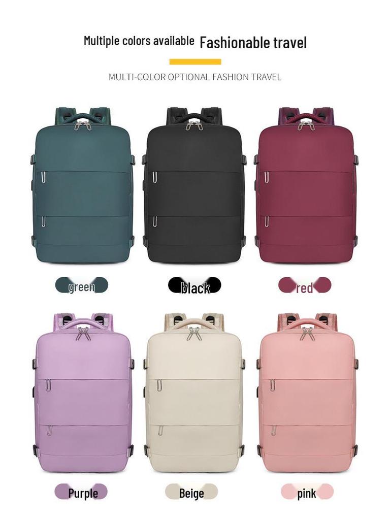 Cross-Border Fashion Backpack: Large Capacity, Lightweight, Ideal for Short Trips, Business Travel, Handbag, and Laptop Carrying.