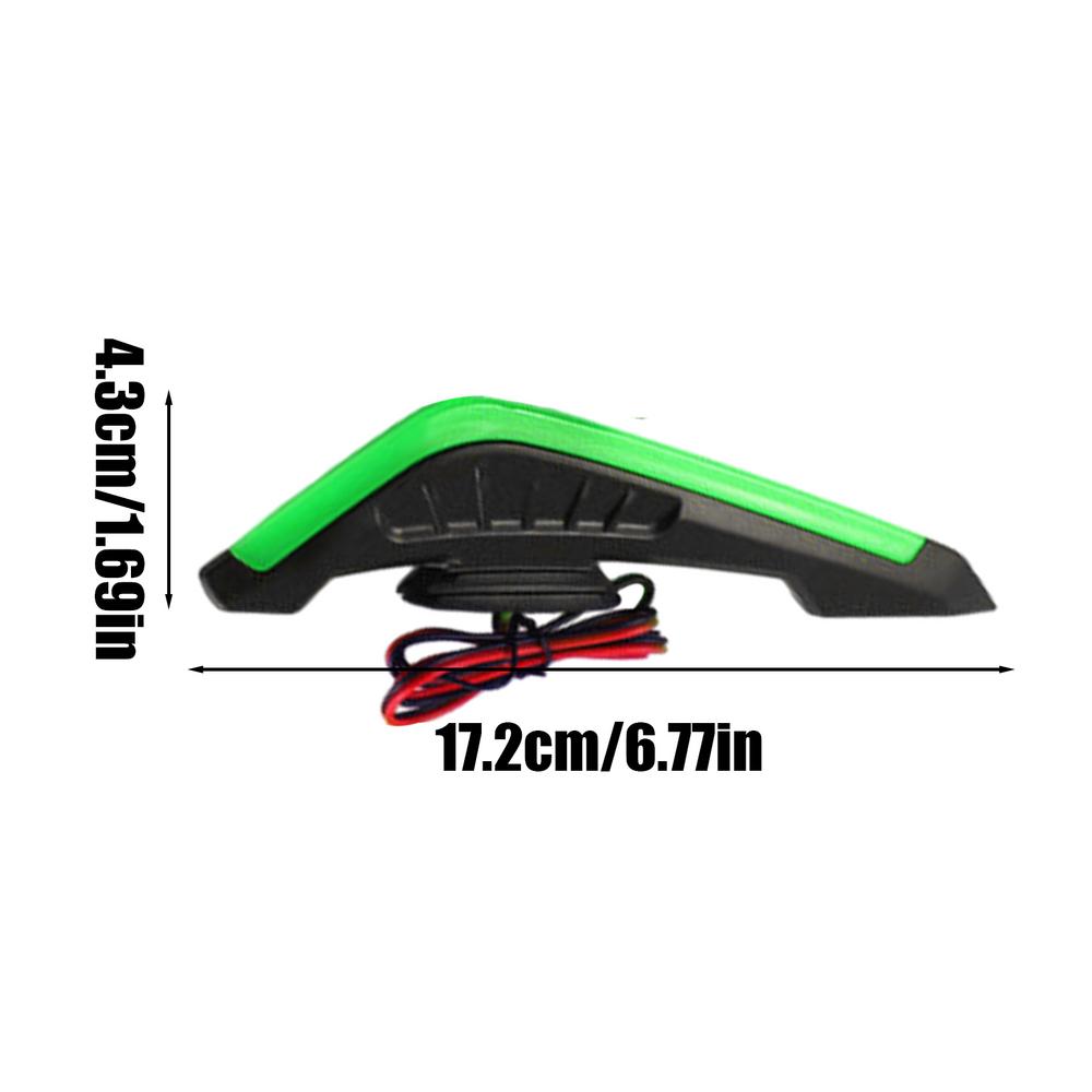 

Мотоциклетные передние винглеты 2X Мотоциклетный спойлер-крыло со светодиодной динамической наклейкой-крылом для электровелосипедов Модификация мотоцикла зелёный