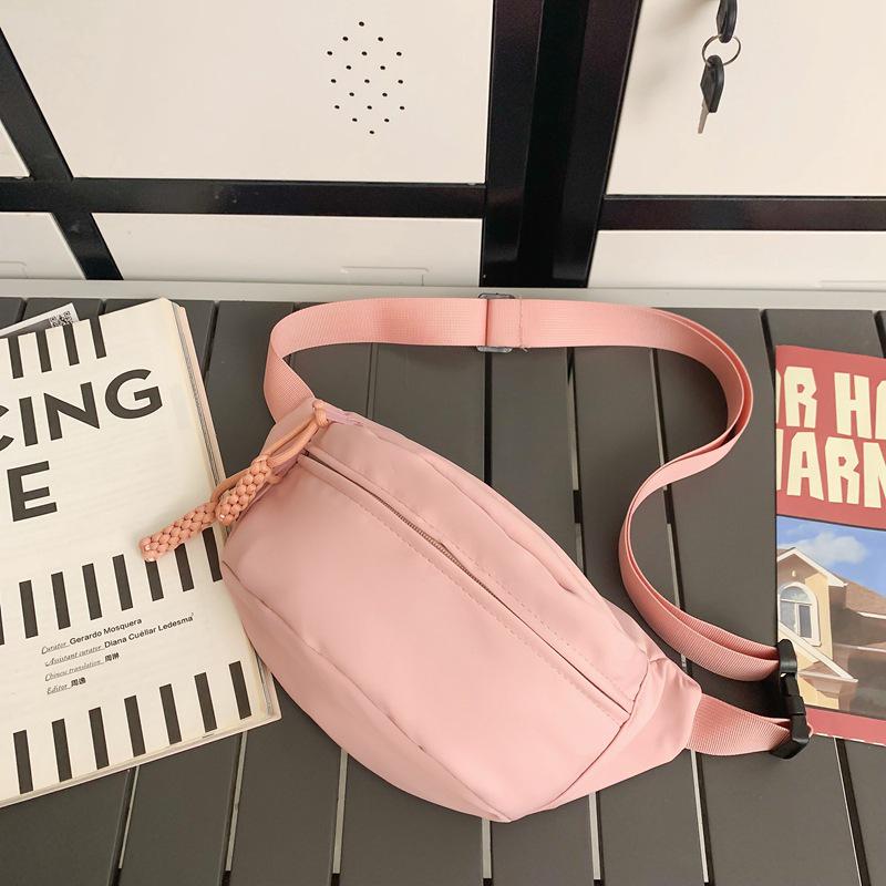 

2024 Lightweight Canvas Crossbody Chest Bag - Stylish Unisex Fanny Pack for Women рожевий