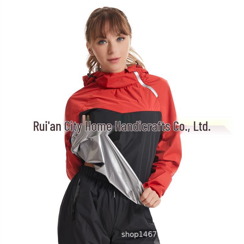 Plus Size Hooded Sauna Suit for Running & Yoga - Accelerates Sweating & Fat Burning