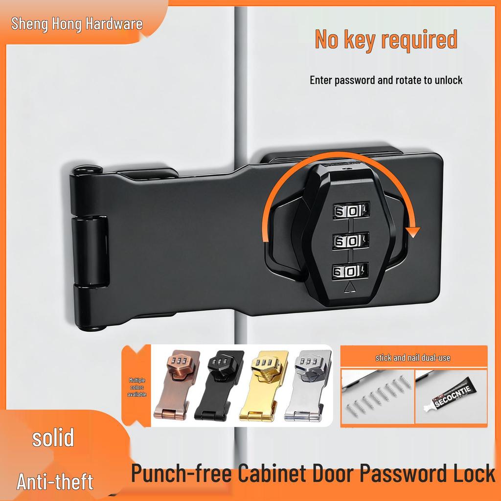 Digital No-Drill Anti-Theft Password Lock for Cabinets and Wardrobes