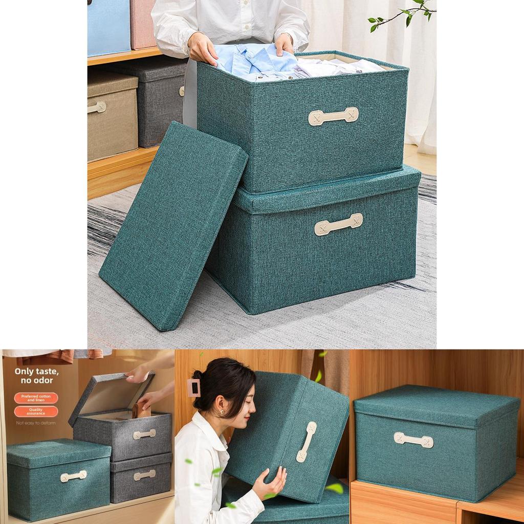Förvaringslåda för sängkläder i Oxford-tyg med handtag för användning i garderoben