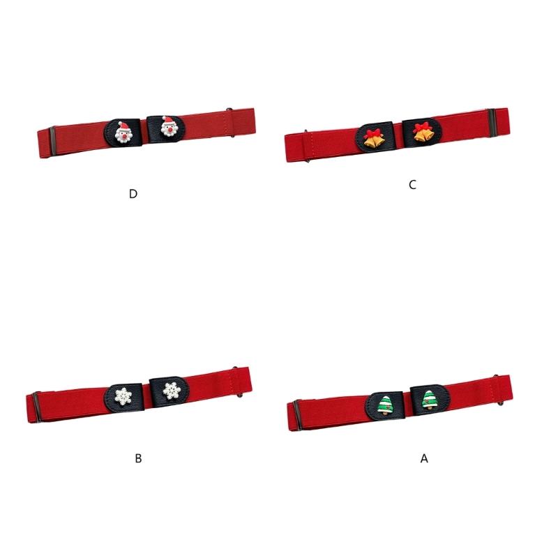 Elastic Waistband Jean Belt Christmas Tree Pattern Waist Belts Fashionable for Stylish Outfits