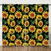 Flower Series Sunflower Digital Printing Curtain Blackout And Punching