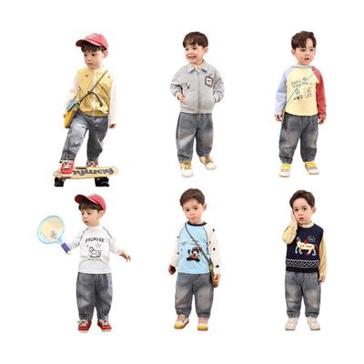 LUSON Baby Boys' Light Blue Soft Jeans