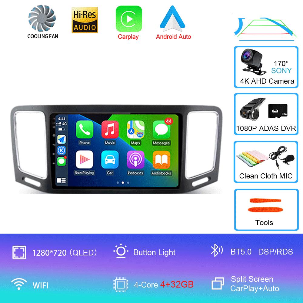 Car Radio Android 14 Carplay For Volkswagen VW Sharan 2012 - 2018 Navigation GPS Multimedia Player WiFi+4G BT stereo 360 Camera