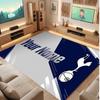 Tottenham Hotspur FC Custom Crystal Velvet Rug, Personalized Name Text Print, Football Logo Soft Non‑Slip Floor Mat Home Decor Gift