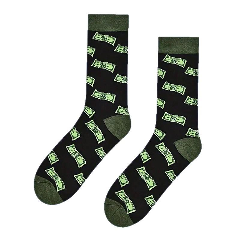 

Autumn Beer, Long Tube Socks, Food, Rhombus-shaped, Animal-shaped Men s Socks, Fruit, Cotton Socks 1 pair