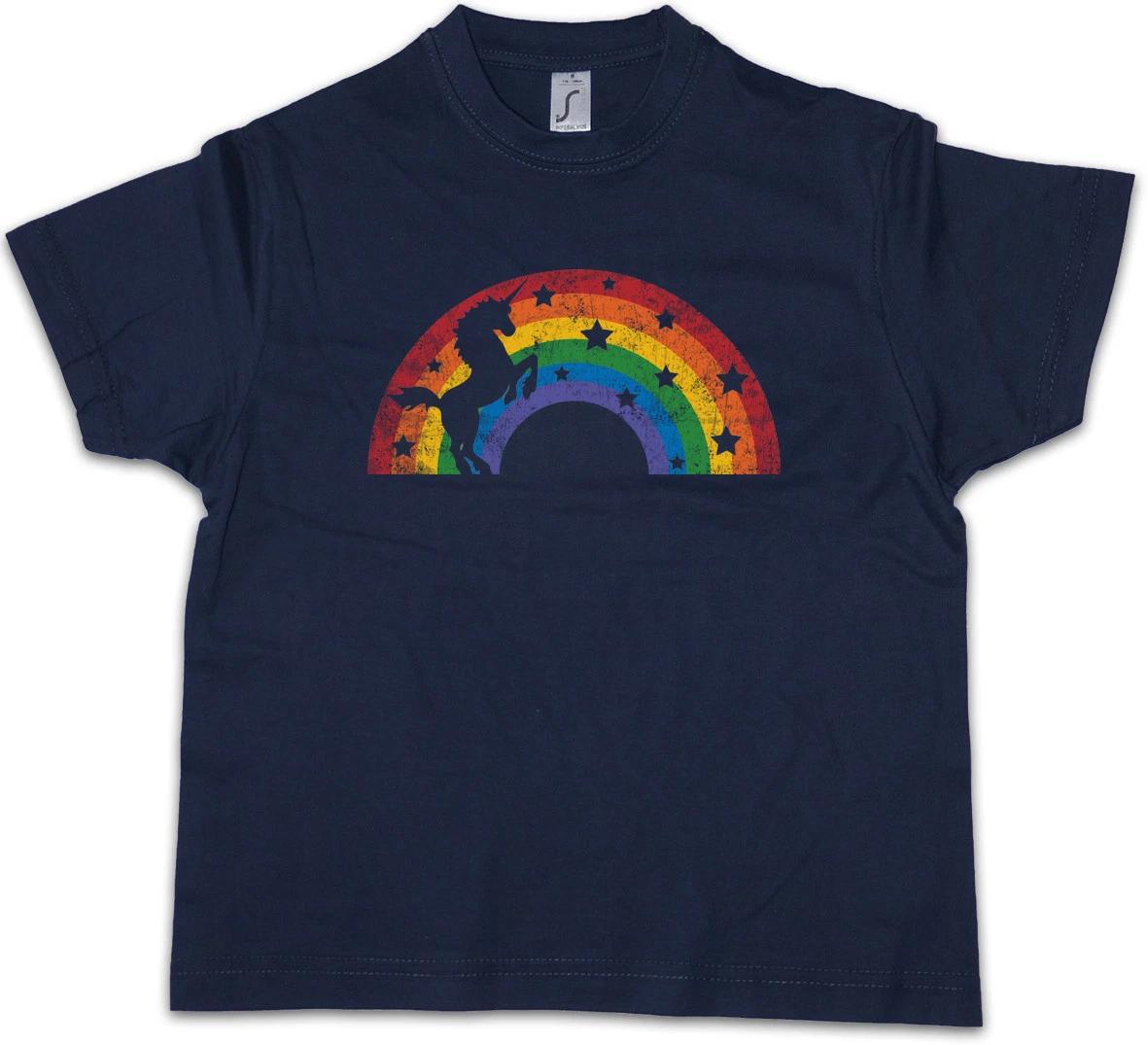 

UNICORN II Kids Boys T-Shirt Rainbow Colors Fairies Cartoon Tattoo Unicorn- 160