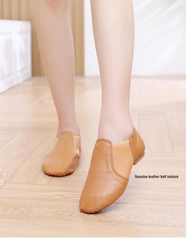 Genuine Leather Jazz and Ballet Dance Shoes with Soft Sole for Girls and Adults