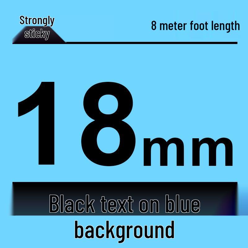 Compatível Fita para Rotulador Brother 12mm: PT-E100B/D210/D450/115B, Autoadesivo Laminado