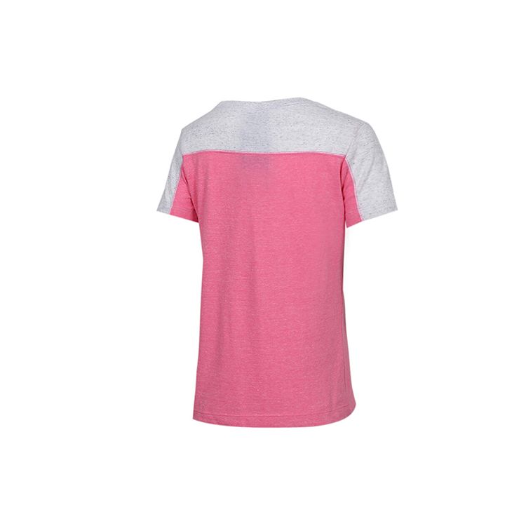 Nike Colorblock Crew Neck Breathable Straight T-Shirt Women Tops Pink AR3795-054