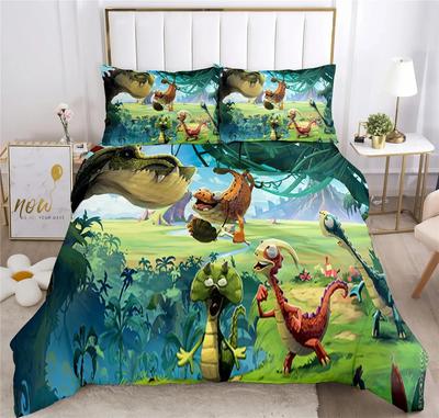 Set Copripiumino 3D con Stampa Dinosauri Matrimoniale/Full Taglia Letto Grande Set Biancheria da Letto Decorazione Camera da Letto Ragazzo Ragazza Regalo 2/3 pezzi