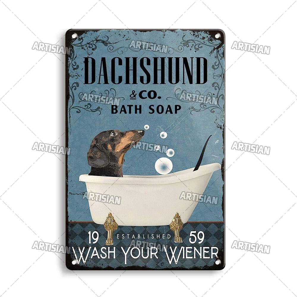 Artisian Bathroom Metal Sign Washing Room Tin Poster Toilet Decorative Plate Bath Soap Wall Decor Garage Bar Pub Club Hotel Cafe