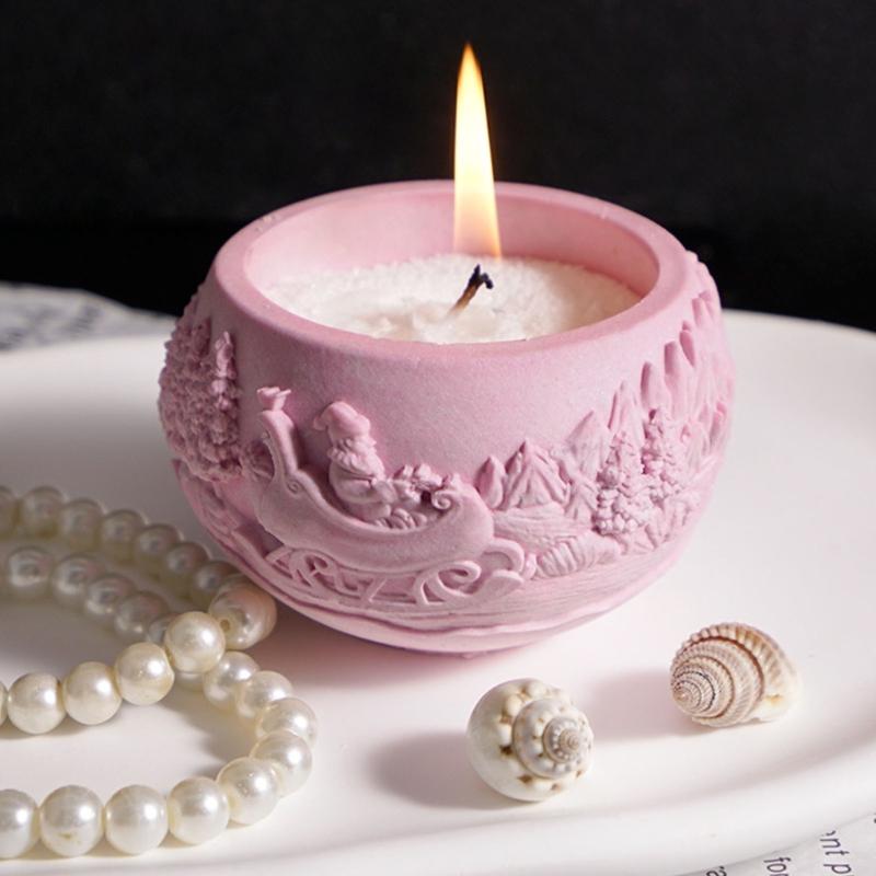 Santa Silicone Vase Molds Temperature Resistant Multipurpose Silicone Mould for Making Soap Candle Chocolate Flowerpot