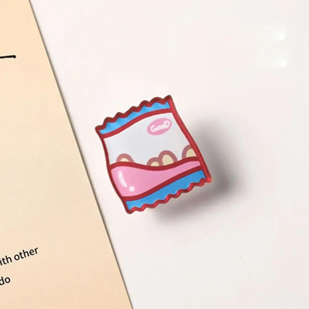 1pc Cartoon Acrylic Clip Girl Small Clips Decoration Photo Student Stationery Paper Folder Clip Snacks Sealing Clip