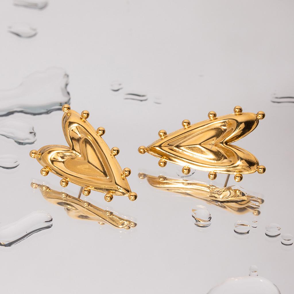 Retro Geometric Heart-Shaped Women'S Earrings With Irregular Heart-Shaped Design, Wedding Jewelry, Gift Accessories.