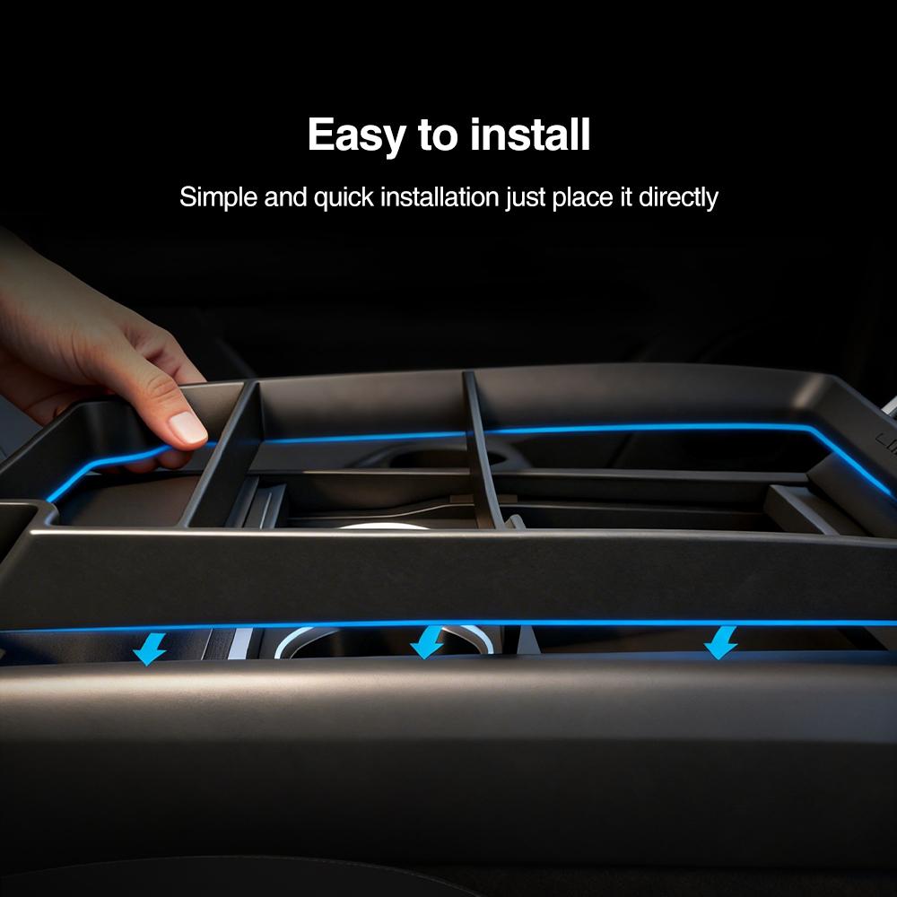 Heenvn TPE Car Central Control Panel Storage Box Panel Frame Trim For Tesla Model 3 Highland Model Y Juniper Model YL 2025 2026