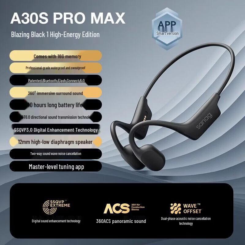 

SANAG A30 Open-Ear Air Conduction Bluetooth Sports Headset
