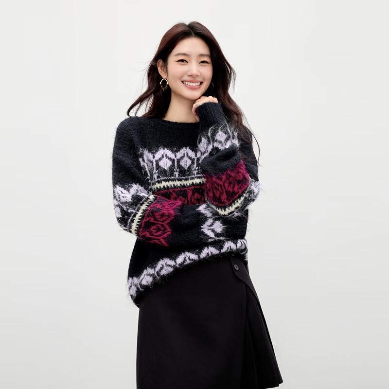 

Qiusjuyi Women s Round Neck Knit Sweater XL