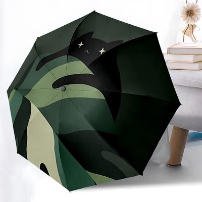 1pc Cat Night Automatic Open/close, All-Season Portable Folding Umbrella, Travel, Everyday, Formal Events126
