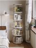 360° Rotating Children's Bookshelf - Large Capacity Multi-Layer Floor-Standing Storage for Living Room