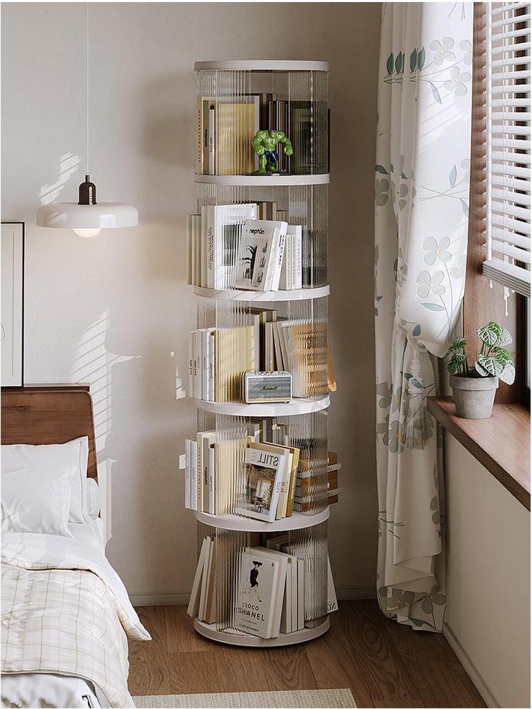 360° Rotating Children's Bookshelf - Large Capacity Multi-Layer Floor-Standing Storage for Living Room