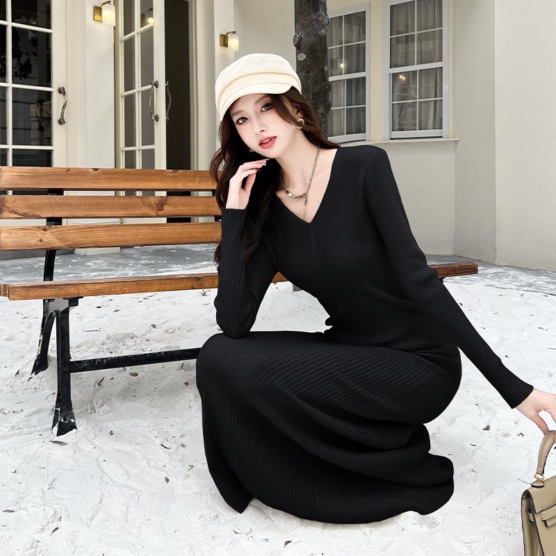 High-Quality Autumn Winter Knit Fishtail Sweater Dress