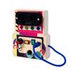 Montessori Wooden Sensory Busy Board with Light Switch and Key