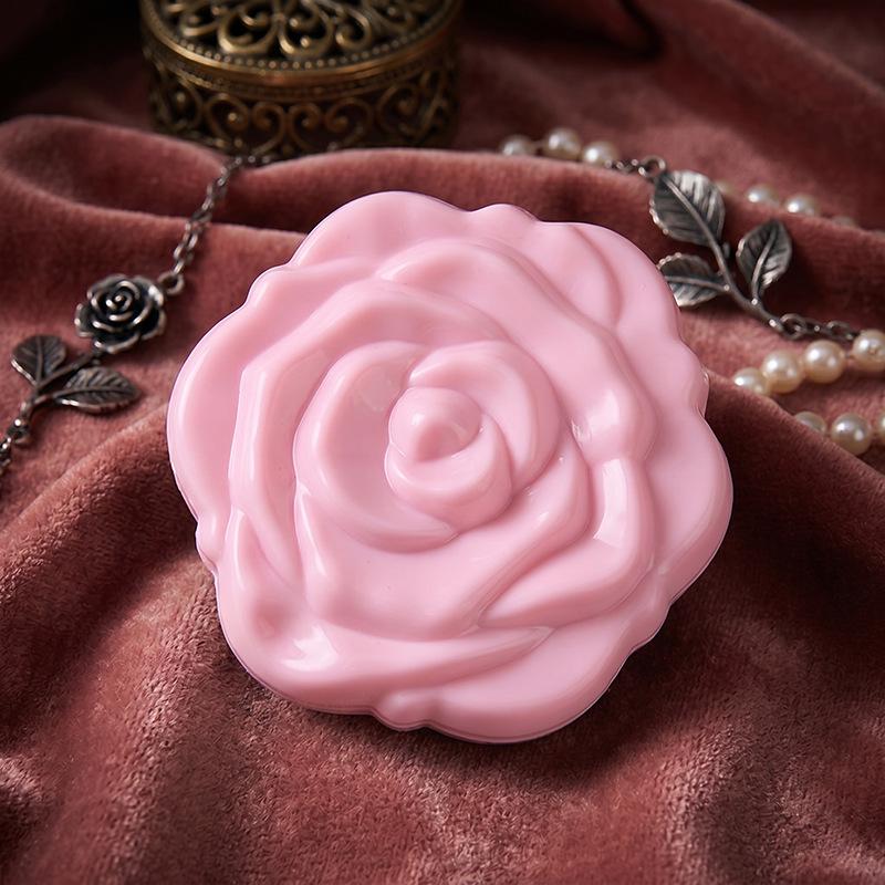Portable Double-Sided Rose Flower Makeup Mirror