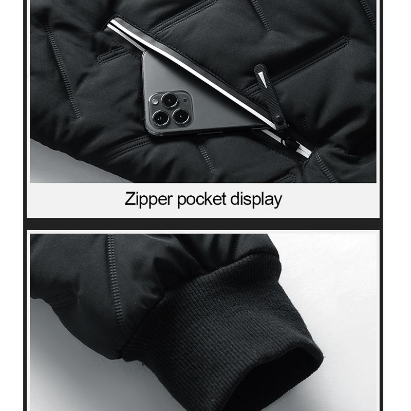 Winter Männer Baseball Baumwolle Jacke Dicke Warme Casual Stehkragen Mäntel