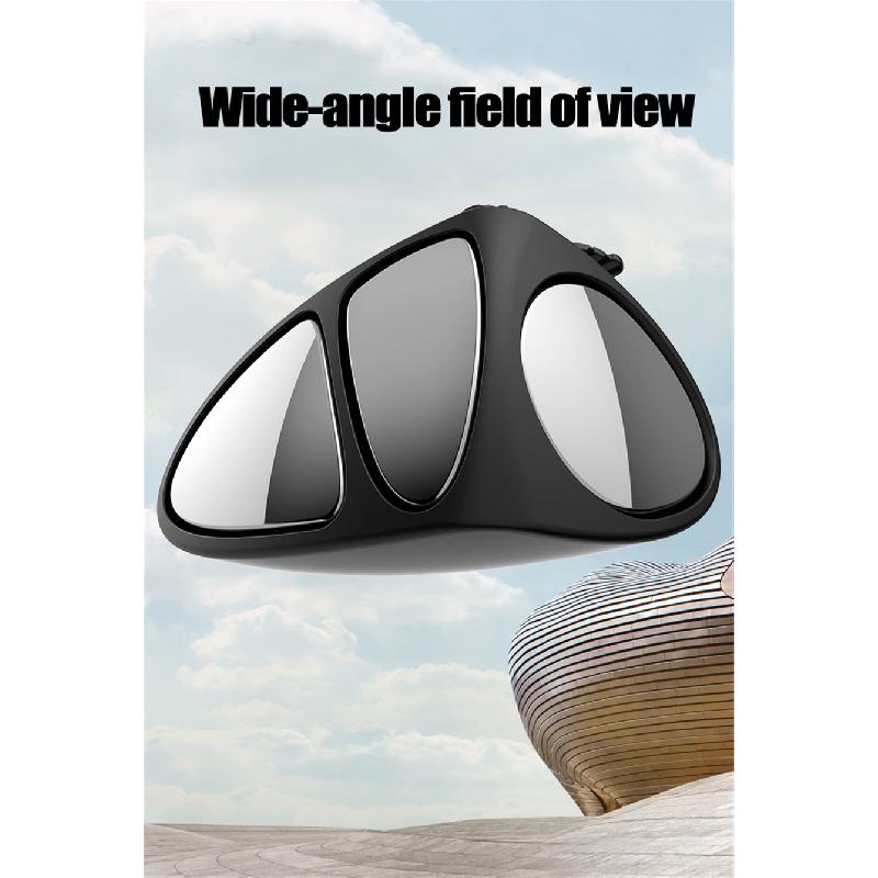 New 2X Universal Car Blind Spot Mirror Wide Three Mirror Adjustable Rear View Mirror