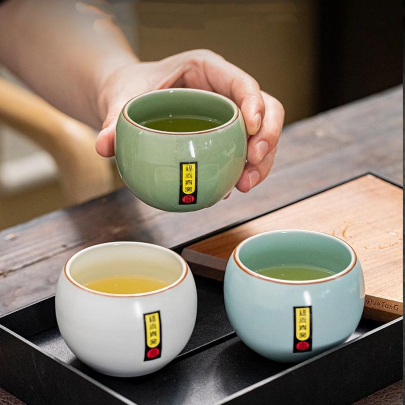 Ruyao Ceramic Master Tea Cup – Single Kung Fu Tea Bowl / Gift Box