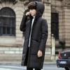Men's Down Jacket 2025 Men's White Duck Down Hooded Mid-length Thickened Casual Warm Jacket Youth Trendy Winter Clothes