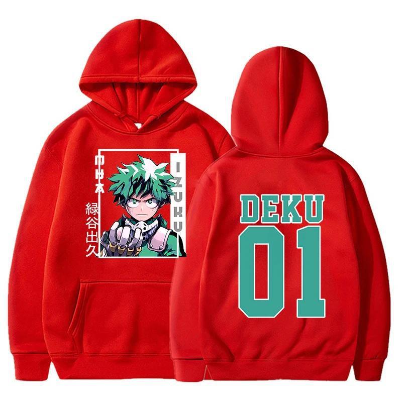 Anime Deku 01 Printed Hoodie Women Men Autumn Winter Weatshirt Hip Hop Casual Unisex Fleece Streetwear Tops