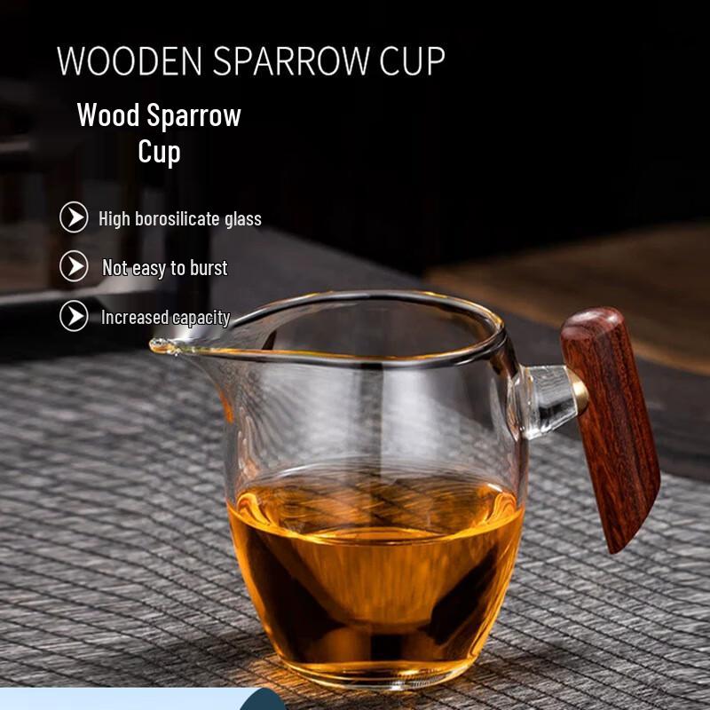 Shengfuyuan Wooden Handle Heat-Resistant Glass Tea Pitcher