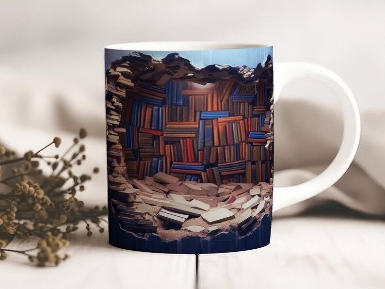 

Любитель Книг Библиотека Керамическая Кофейная Кружка Книжная Полка Книжная Полка Фанаты Чашка для Чая Чтение 301-400ml