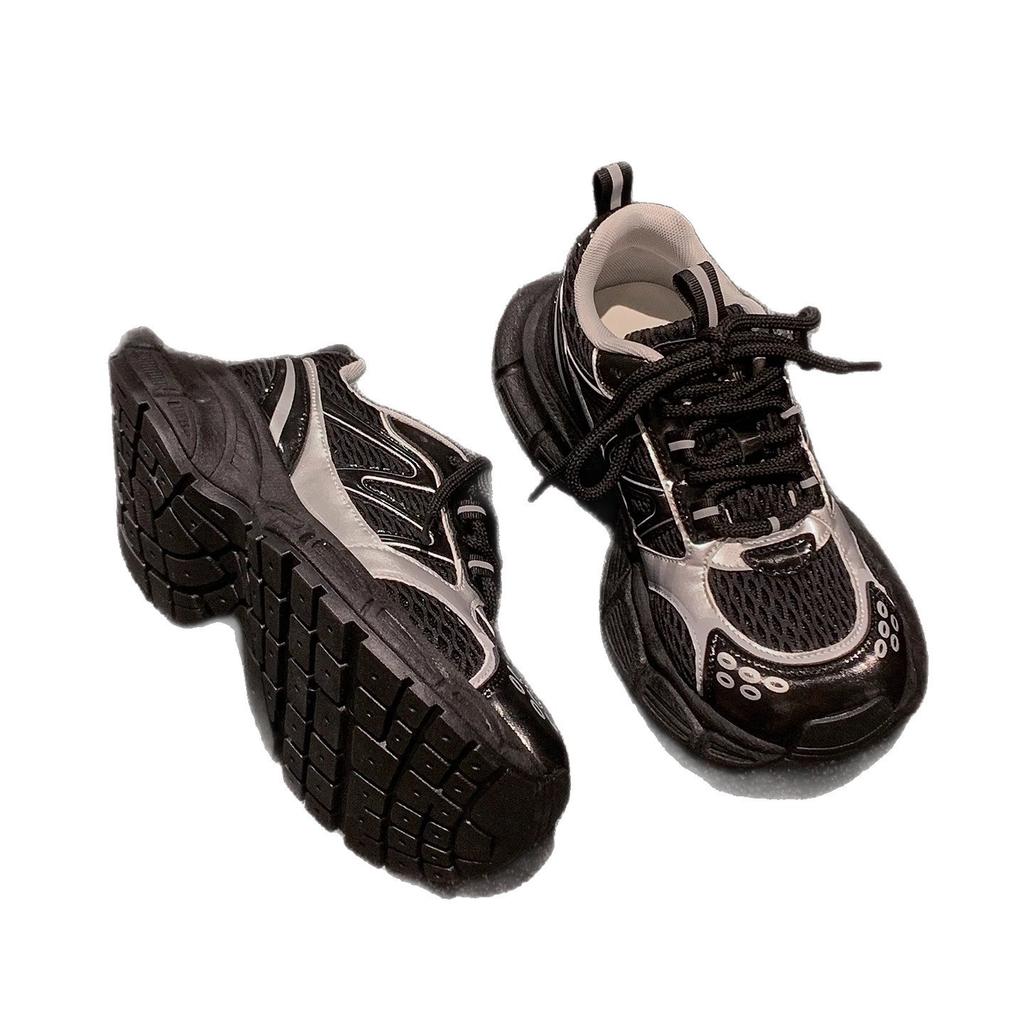 Thick sole heightening my mesh breathable dad shoes women 2025 summer new Internet celebrity explosion outdoor sports and leisure shoes