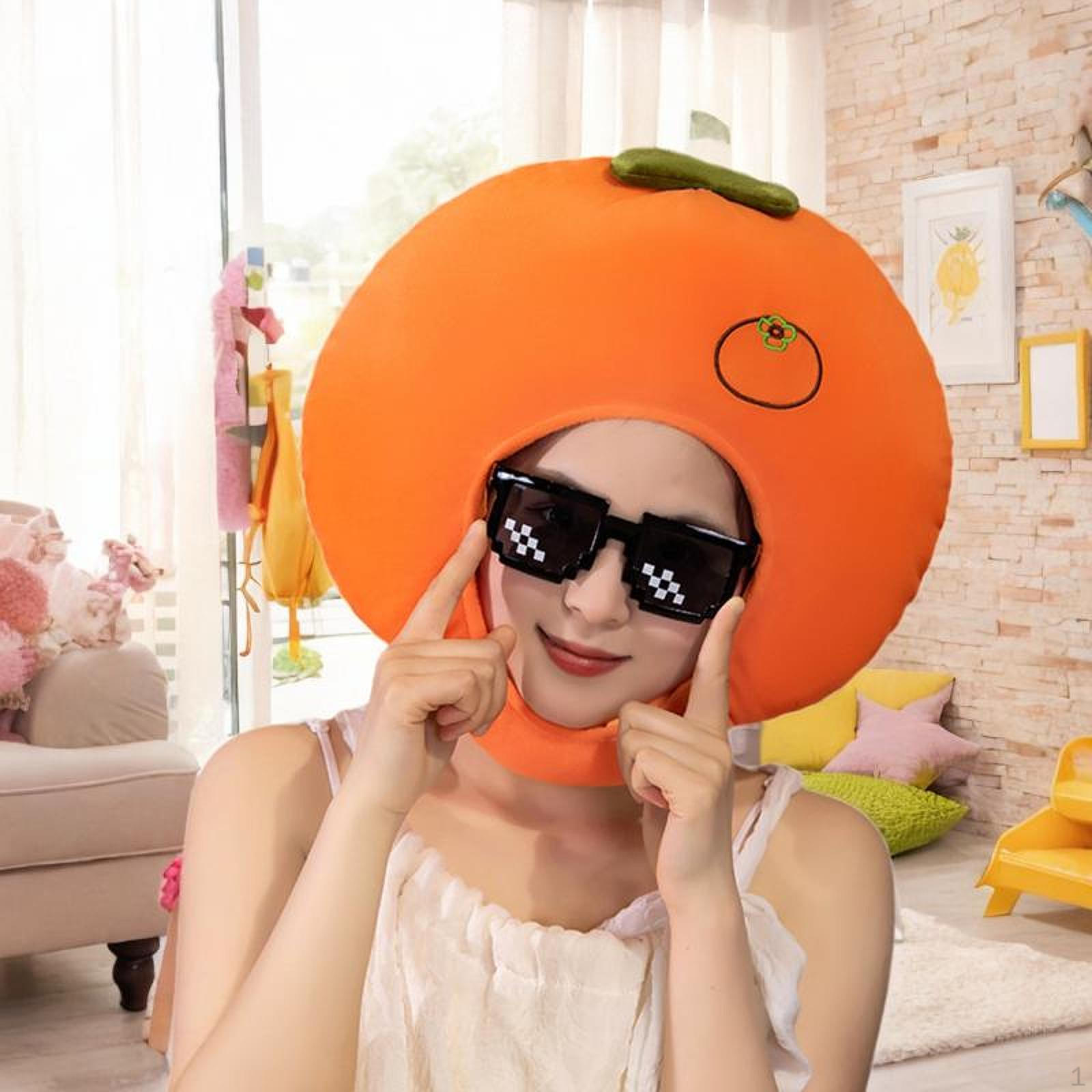 

Persimmon Hat Photo Prop Costume Accessory for Holiday Festive Event Role Play