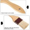 Boao 4 Pieces Natural Bristle Pastry Brush Beech Wooden Handle Basting and BBQ Brushes for Cooking, Butter, Oil, Egg, Marinade, Grilling, Baking,