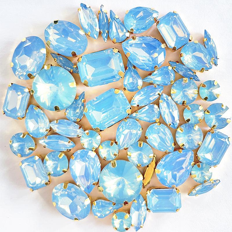 Tree Lipoprotein Mocha Hand Sewing Drill Mixed Shaped Claw Drill with Holes DIY Clothing Accessories Jewelry Accessories Rhinestone Sew On Beads