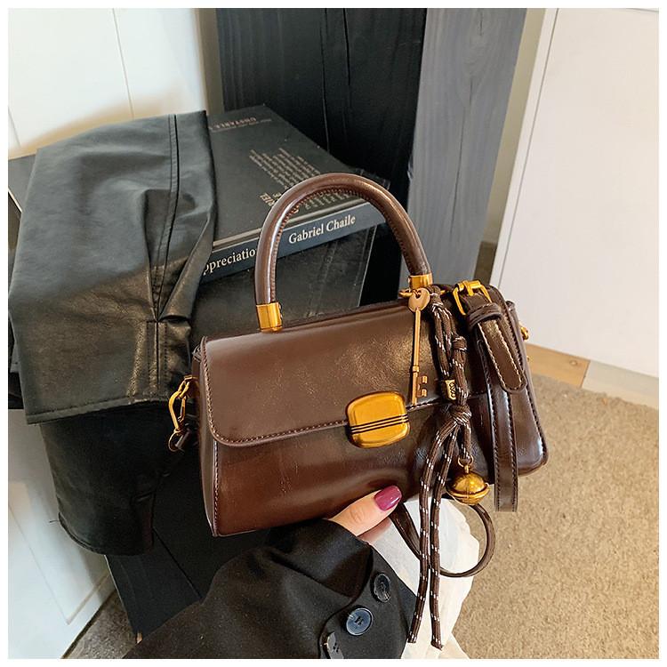 Ielgy Ladies Bag High-End Fashion Autumn Winter Retro All-Match One-Shoulder Cross-Body Small