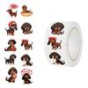 500Pcs/Roll Animal Dachshunds Cartoon Graffiti Sticker Diy Decoration Scrapbook Waterproof Sticker