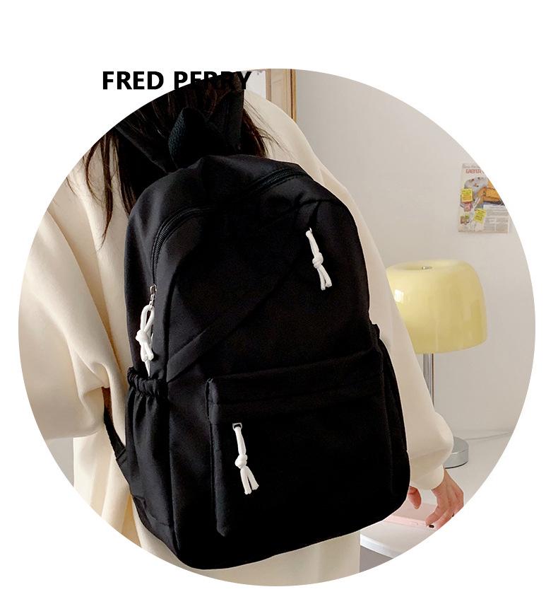 Casual Rucksack mit großer Kapazität und einfarbigem Design - Modischer Doppelrucksack für Studenten und Reisen
