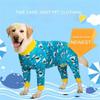 Pet Big Dog Tight Clothes Cartoon Printed Dog Jumpsuit 4-legged Pajamas Coat Nursing Belly Weaning Clothes Bodysuit Home Wear 12