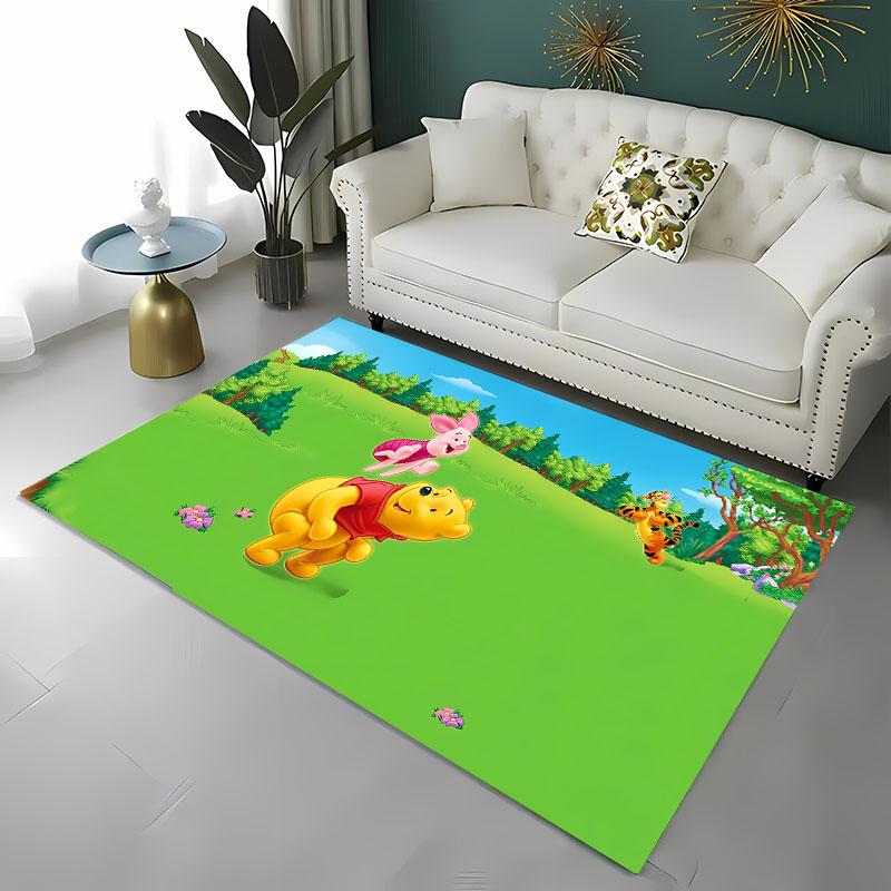 Multi-Size Cartoon Winnie The Pooh Carpet, Living Room Bedroom Kid's Room Sofa Mat,Doormat Floor Anti-slip Rug Next Day Shipping