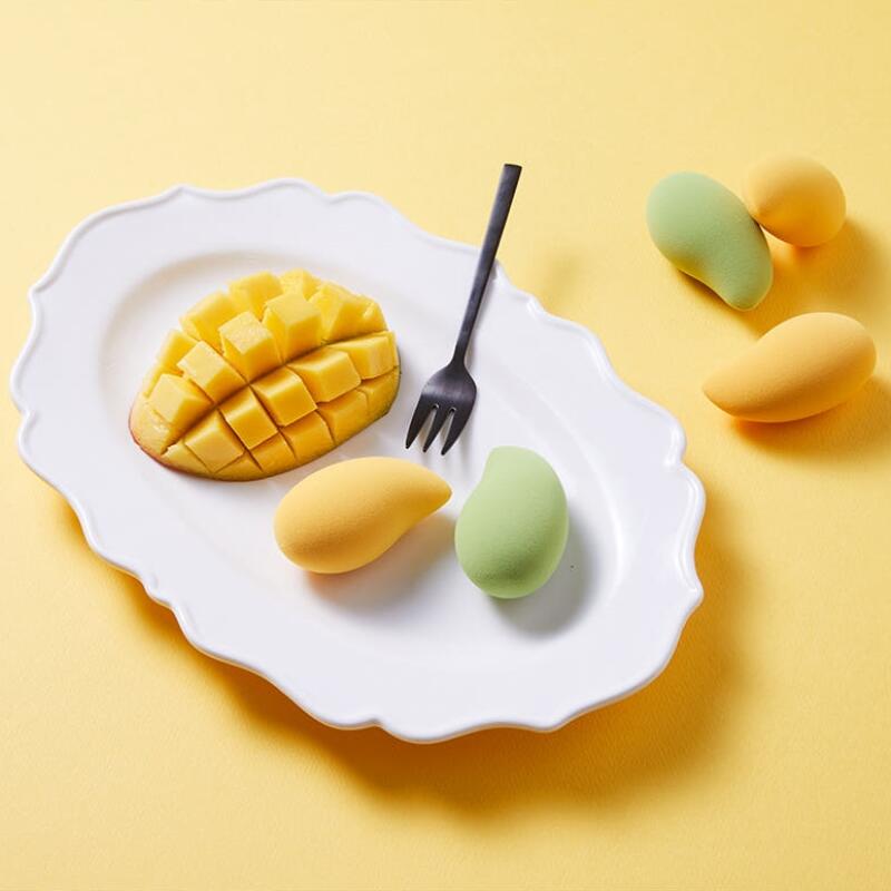 Ariana The Mango Sponge Beauty Kit/Makeup Puff Mix Set (Green 2PCS + Yellow 1PCS)