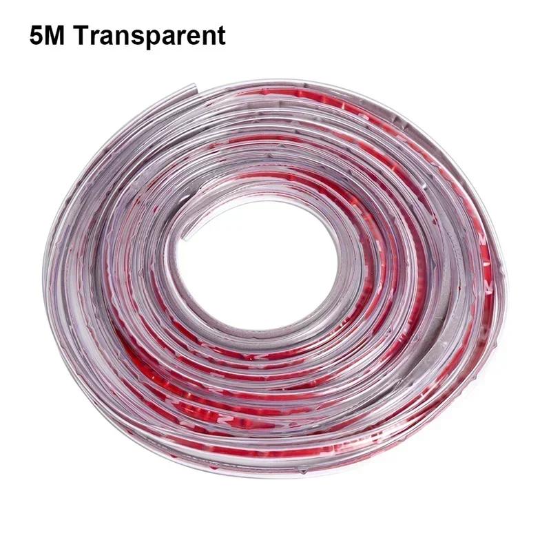 New 5M Car Bumper Anti Collision Strip Auto Door Edge Protector Strip Anti-collision U Type Trim Rubber Anti-rub Protector Tape