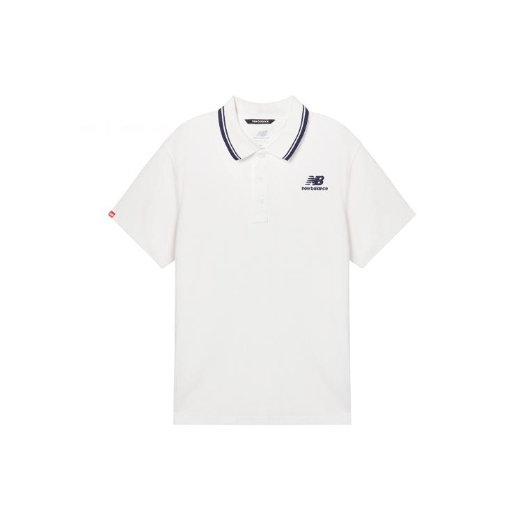 New Balance Classic Short Sleeve Polo Shirts Asia Sizing  White  Men s AMT01983-WT XL