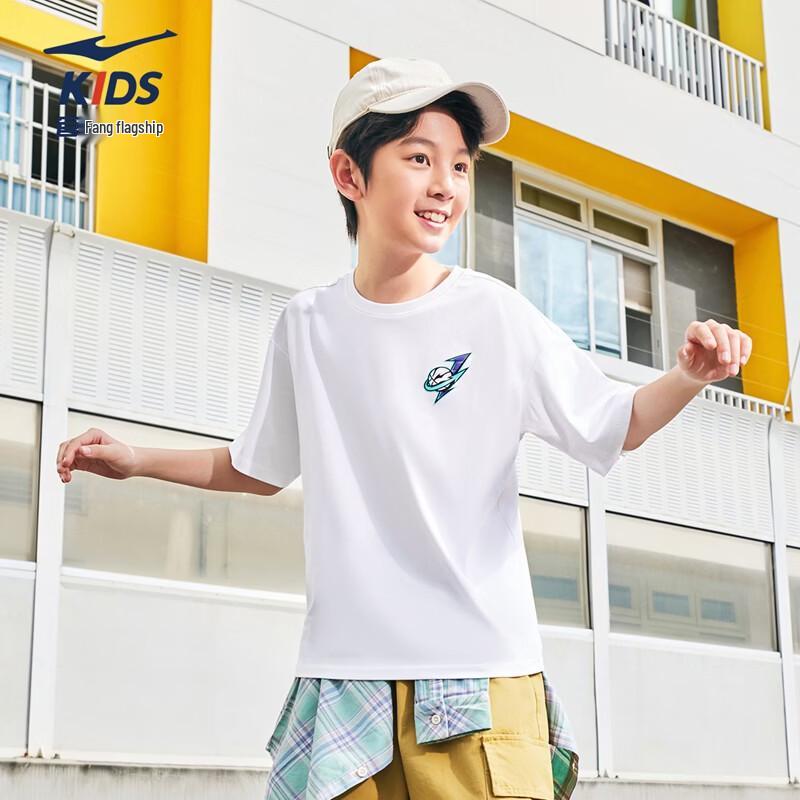 ERKE Boys' Youth Round Neck Short Sleeve Outdoor Sports T-shirt